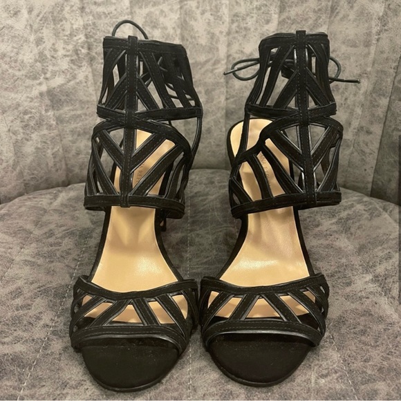 Banana republic suede strappy laser cut heels - Picture 4 of 8